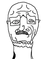 bald glasses looking_at_you sad stubble teeth variant:sidson white_background // 1053x1318 // 147KB