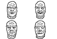 bald closed_eyes glasses looking_at_you sad smile stubble subvariant:sidserene subvariant:sidshrug variant:sidson white_background // 756x510 // 27KB