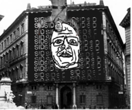 benito_mussolini black_and_white hat Italian Italy Mussolini variant:sidson // 506x421 // 206KB