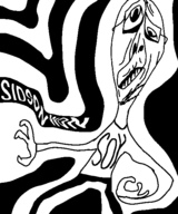 black_and_white glasses id'd looking_at_you nose shirt_with_words teeth variant:sidson weird // 500x600 // 29KB