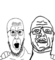2soyjaks forced friendship glasses no_more_brother_wars open_mouth stubble variant:cobbert variant:sidson // 1036x1130 // 341KB