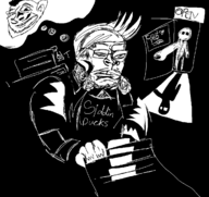 looking_at_you mustache nose nostril nostrils pencil_mustache teeth teeth_showing variant:sidson wrinkles // 1216x1148 // 49KB