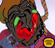 ack award black_skin hair hanging nigger orange_hair sidson_city soyjak subvariant:Sheila tim_avery trend_slopjak variant:sidson // 704x623 // 141KB