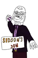 arm closed_mouth clothes glasses holding_object looking_down soyjak text variant:sidson // 997x1495 // 160KB